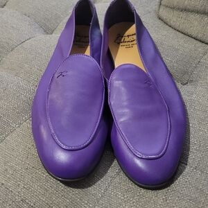 Purple Leather Slip-On Loafers for Men by Jacques Colombier